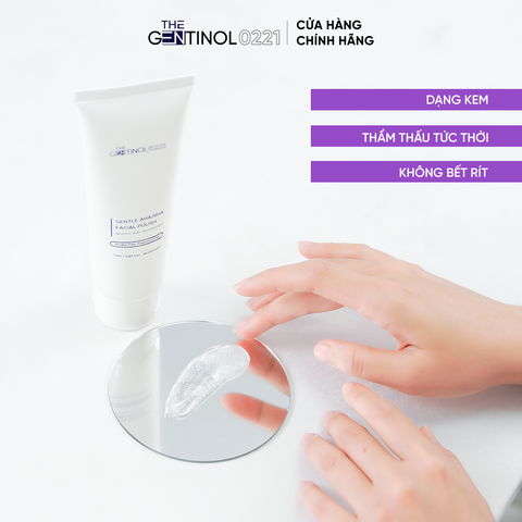 Tẩy tế bào chết mặt và body GENTLE AHA/BHA FACIAL POLISH The Gentinol 0221 ngừa mụn, trắng da, chống oxy hóa cho mọi làn da 150ml