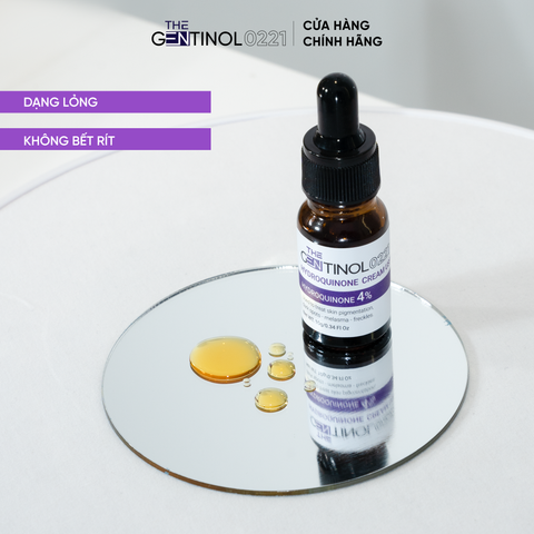 Kem nám tàn nhang The Gentinol 0221 hỗ trợ cải thiện các vấn đề tăng sắc tố như nám và tàn nhang, đốm nâu Hydroquinone Serum 4% 10g