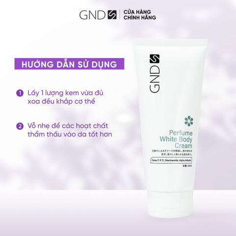 Kem dưỡng GND hỗ trợ dưỡng trắng da, cung cấp độ ẩm và ngăn lão hóa da Perfume White Body Cream 200g