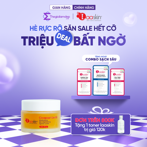 Kem dưỡng Laaskin phục hồi, dưỡng ẩm và làm trắng làn da Cicaplast Gel B5 50g
