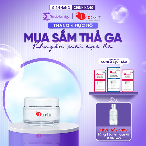 Kem dưỡng trắng da body Laaskin ngăn các vết thâm, độ chống nắng SPF 45++ 250gr