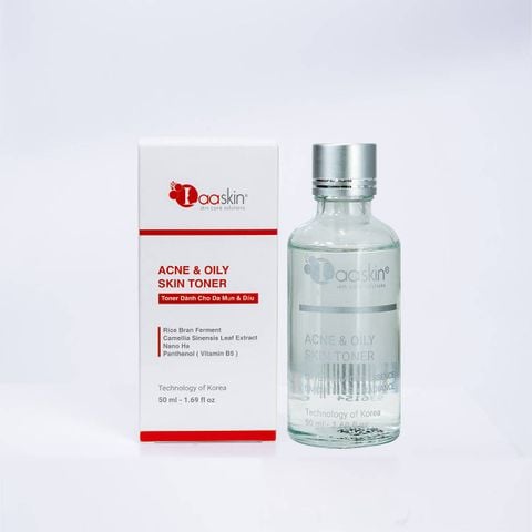 Nước cân bằng da Toner Laaskin dưỡng ẩm da, giảm mịn, dưỡng trắng và se khít lỗ chân lông Ance & Oily Skin Toner 50ml