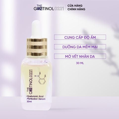 Serum Hyaluronic Acid Perfection dưỡng ẩm, làm mờ vết thâm, hỗ trợ da căng bóng, mịn màng The Gentinol 0221 30ml