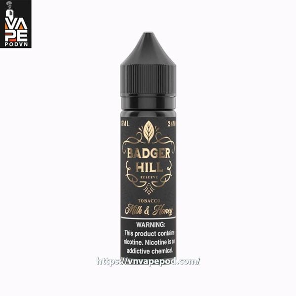 BADGER Hill Tobacco Milk Honey 60ml (THUỐC LÁ SỮA MẬT ONG) - Tinh Dầu Vape Mỹ chính hãng