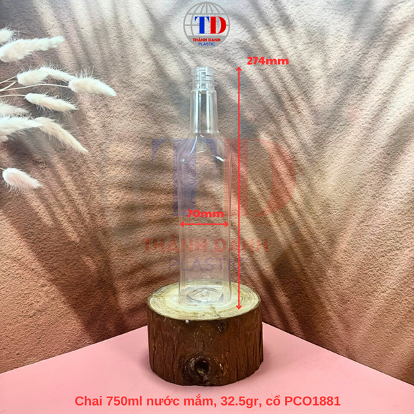  Chai PET 750ml đựng Nước Mắm 