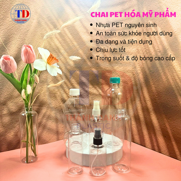  Chai PET Hóa Mỹ Phẩm dung tích từ 100ml đến 1000ml 