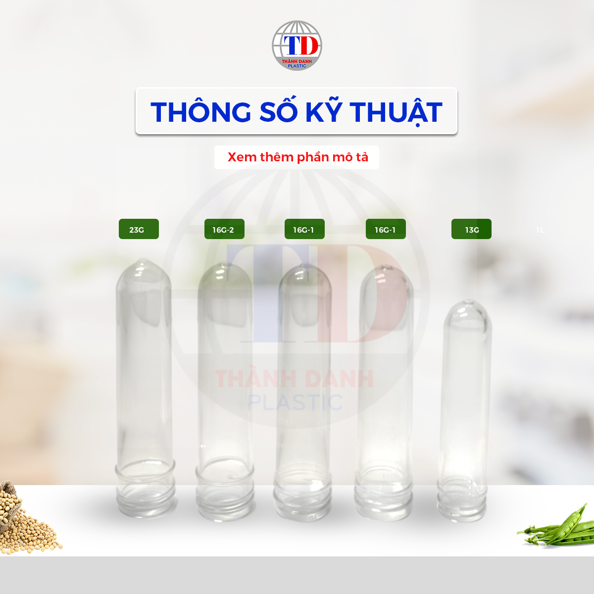  Phôi PET Chai Đựng Hoá Mỹ Phẩm 