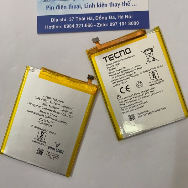 Pin Tecno W2 BL-30VT