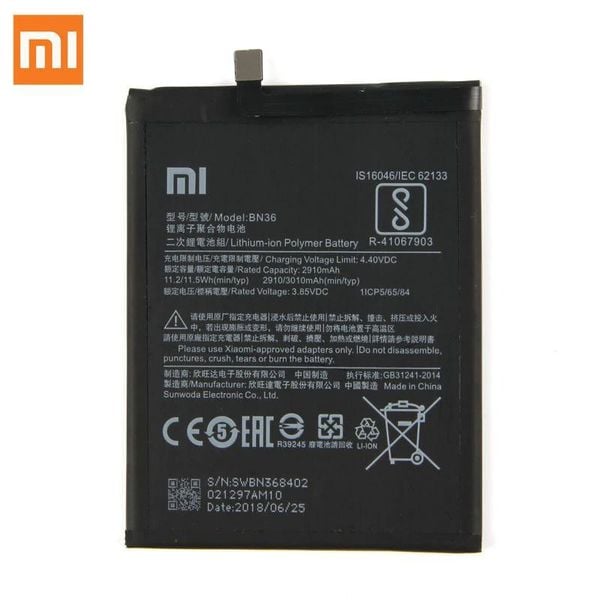 Pin Xiaomi Mi 6x / Mi A2/ BN36/ 2910/3010mAh
