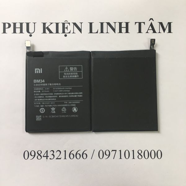 Pin Xiaomi Mi Note Pro, BM34, 3010 / 3090 mAh