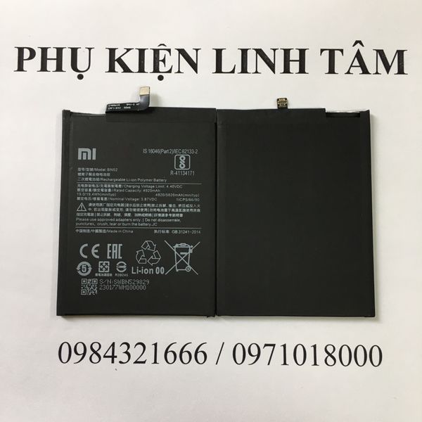 Pin Xiaomi Redmi Note 9 Pro, BN52