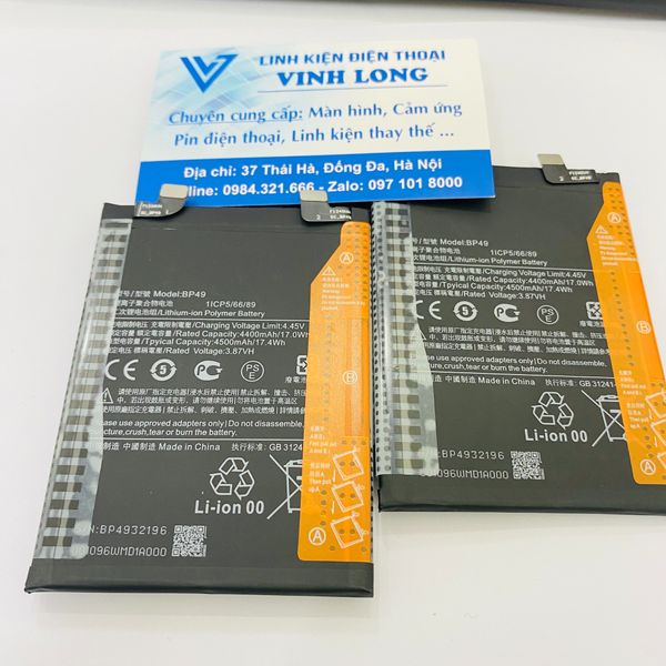 Pin Xiaomi Poco F4, Redmi K40s, BP49 zin công ty - 4400, 4500mAh