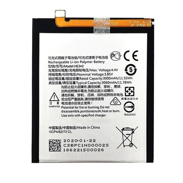 Pin Nokia HE342, Nokia 5.1 Plus 2018, Nokia X5 2018, Nokia 6.1 Plus 2018, Nokia X6 2018, Nokia 7.1 2018