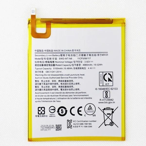 Pin zin công ty Samsung Galaxy Tab A8,T290,T255, T290 ,T2905 , SWD-WT-N8, 4980 mAh