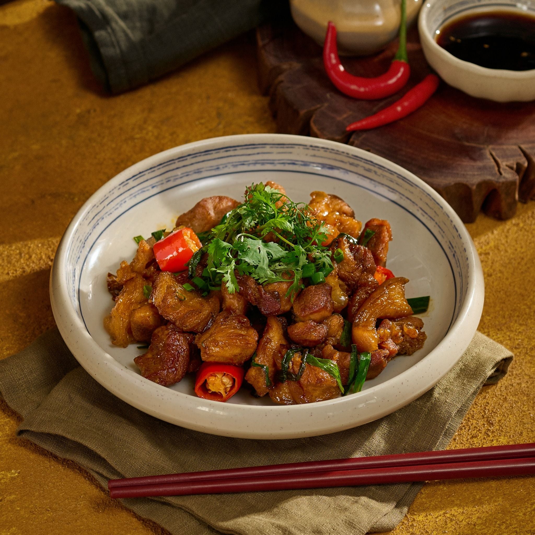  Ba chỉ rang cháy cạnh (Suất) 