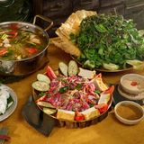  Lẩu Dê nhúng mẻ ăn kèm rau rừng (Nồi) 