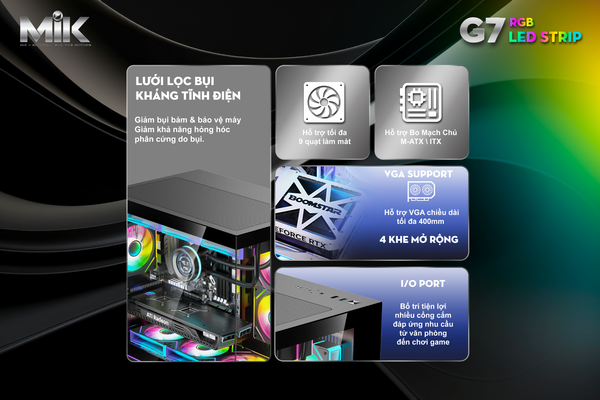 CASE MIK G7 LED STRIP