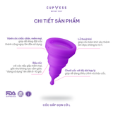  Cốc nguyệt san Gấp Gọn Z Cup (25ml) (Tặng dây đeo trang trí móc khóa, điện thoại) 