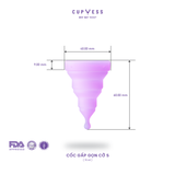  Cốc nguyệt san Gấp Gọn Z Cup (15ml) (Tặng dây đeo trang trí móc khóa, điện thoại) 