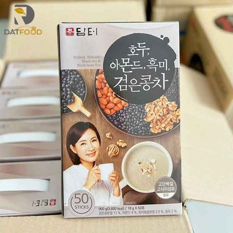 Bột ngũ cốc đậu đen óc chó Damtuh Hàn Quốc hộp 50 stick