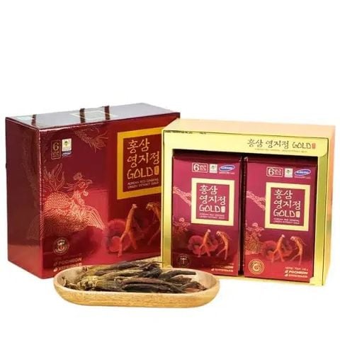 Cao hồng sâm linh chi Pocheon hộp 2 lọ x 240g