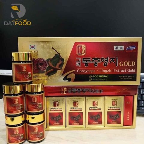 Cao linh chi đông trùng hạ thảo Pocheon hộp 5 lọ * 50g
