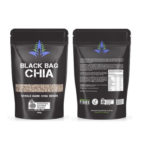 Hạt chia Úc túi đen Black Bag túi 500g