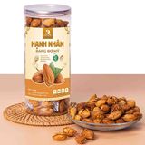 Hạt hạnh nhân rang bơ Mỹ Đạt Food vỏ mỏng hũ 450g