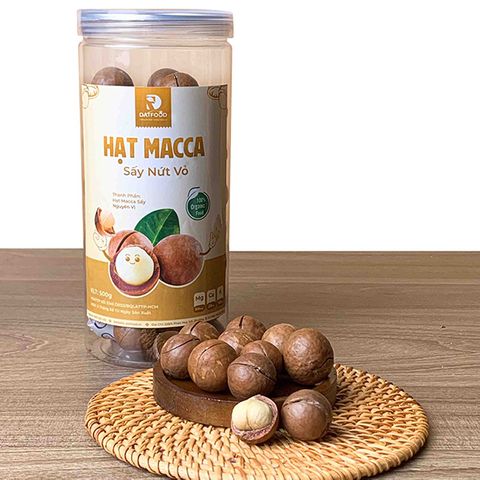 Hạt Macca nứt vỏ sấy nguyên vị hũ 500g Đạt Food