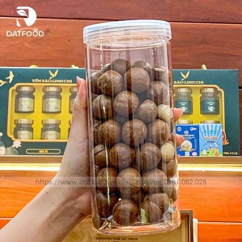Hạt Macca nứt vỏ sấy nguyên vị hũ 500g Đạt Food