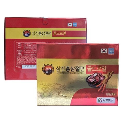 Hồng sâm lát tẩm mật ong Samjin Hàn Quốc hộp 200g