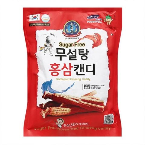 Kẹo sâm không đường 365 Hàn Quốc gói 500g