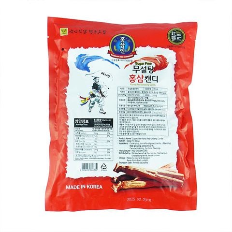 Kẹo sâm không đường 365 Hàn Quốc gói 500g