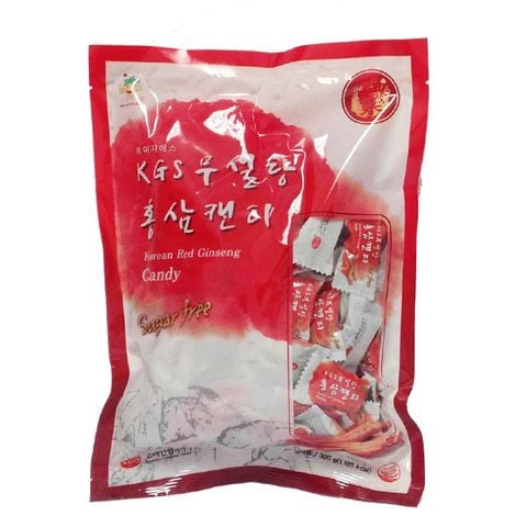 Kẹo hồng sâm không đường KGS Hàn Quốc gói 300g