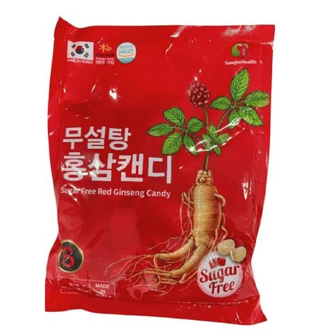 Kẹo hồng sâm không đường Samjin Hàn Quốc gói 200g