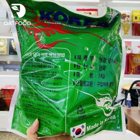 Nấm linh chi vàng Lingzhi Mushroom Hàn Quốc túi xanh 1kg