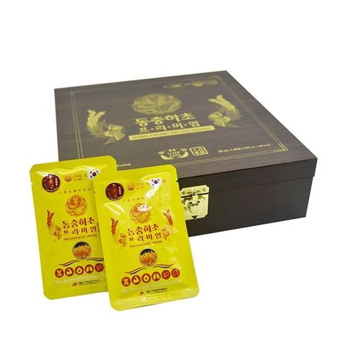 Tinh chất nước đônng trùng hạ thảo Daedong Premium Hàn Quốc hộp gỗ 60 gói x 30ml