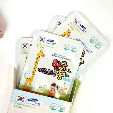 Nước hồng sâm baby Daedong Hàn Quốc 6-13 tuổi hộp 30 gói x 20ml