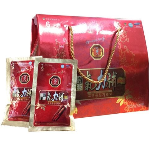 Nước hồng sâm Bio Hàn Quốc hộp xách đỏ 30 gói x 70ml