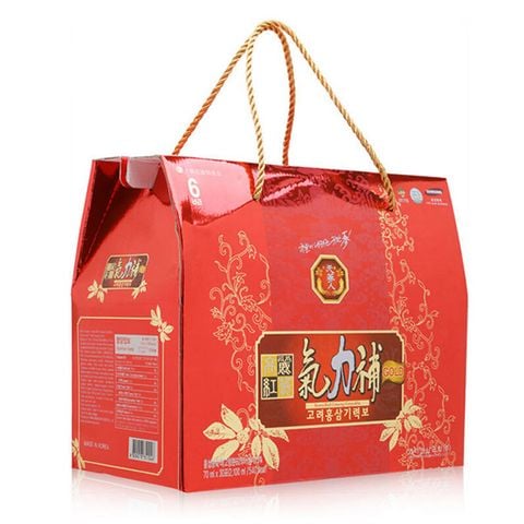 Nước hồng sâm Bio Hàn Quốc hộp xách đỏ 30 gói x 70ml