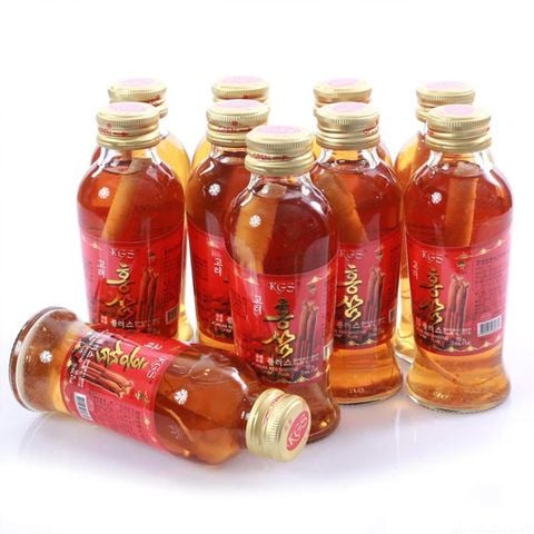 Nước hồng sâm có củ KGS Hàn Quốc hộp 10 chai x 120ml