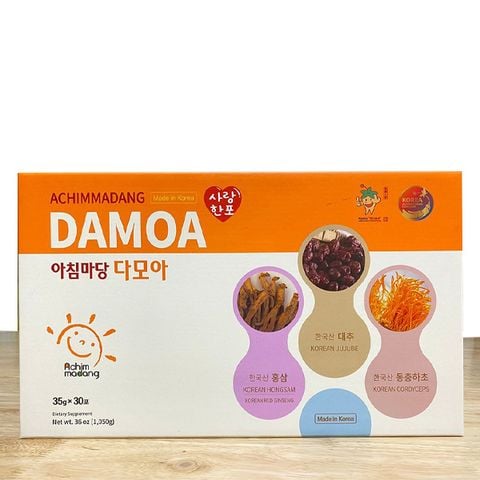 Nước hồng sâm đông trùng táo đỏ Damoa Achimmadang Hàn Quốc hộp 30 gói x 35g