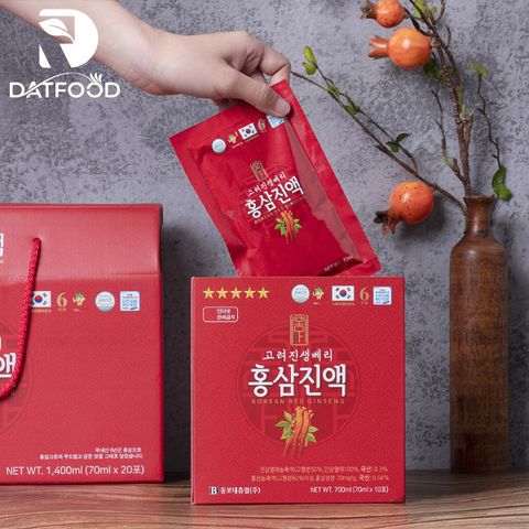 Nước hồng sâm Dongwon Hàn Quốc hộp xách đỏ 20 gói x 70ml
