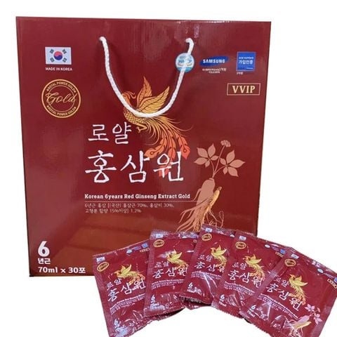 Nước hồng sâm Hoàng Gia Gold Hàn Quốc hộp 30 gói x 70ml