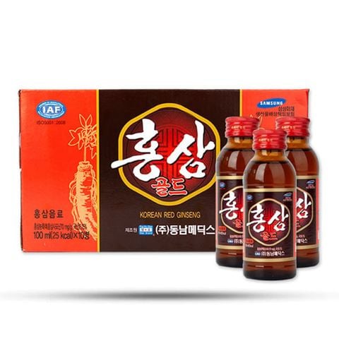 Nước hồng sâm IAF Hàn Quốc hộp 10 chai x 100ml