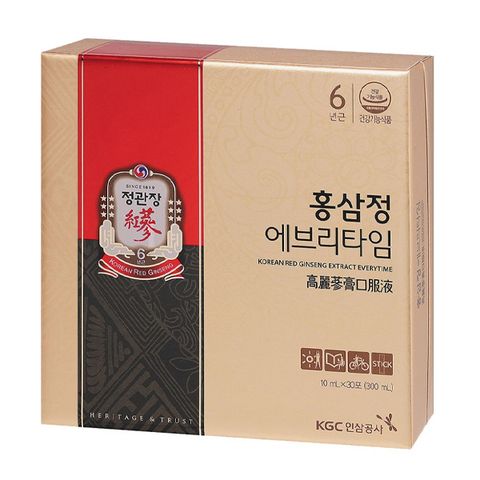 Nước hồng sâm KGC Everytime Origin Hàn Quốc hộp 30 gói x 10ml