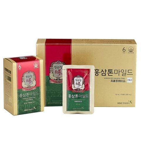 Nước hồng sâm KGC Tonic Mild (Origin) Hàn Quốc hộp 30 gói x 50ml