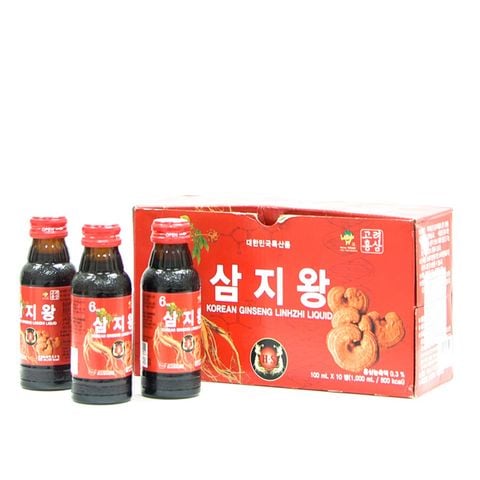 Nước hồng sâm linh chi KGS Hàn Quốc hộp 10 chai x 100ml