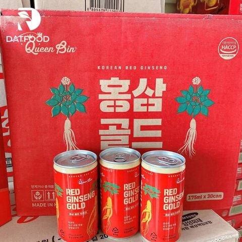 Nước hồng sâm lon Queen Bin Hàn Quốc thùng 30 lon x 175ml