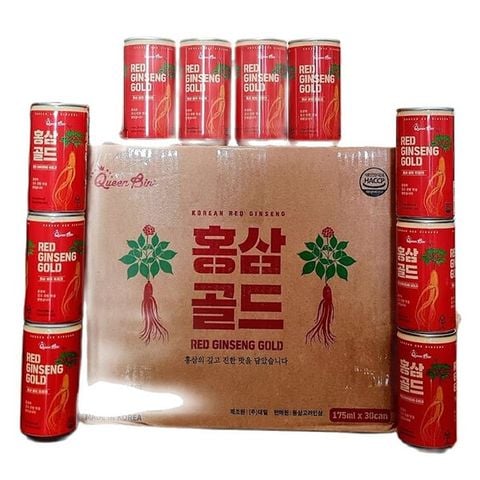 Nước hồng sâm lon Queen Bin Hàn Quốc thùng 30 lon x 175ml